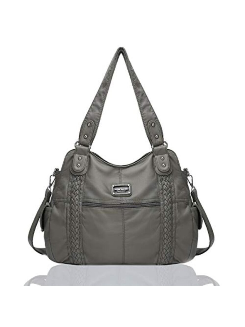 Soft PU Leather Hobo Bag Shoulder Purse Women Anti-Scratch Lightweight Tote